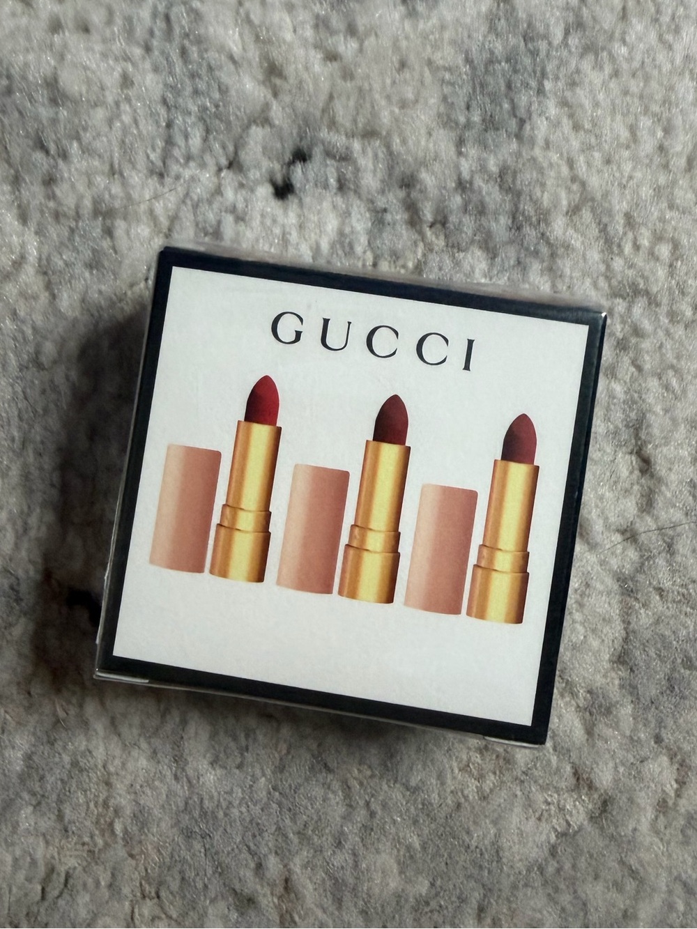 Gucci Women's Lipstick Trio - Burgundy & Rose Red Shades